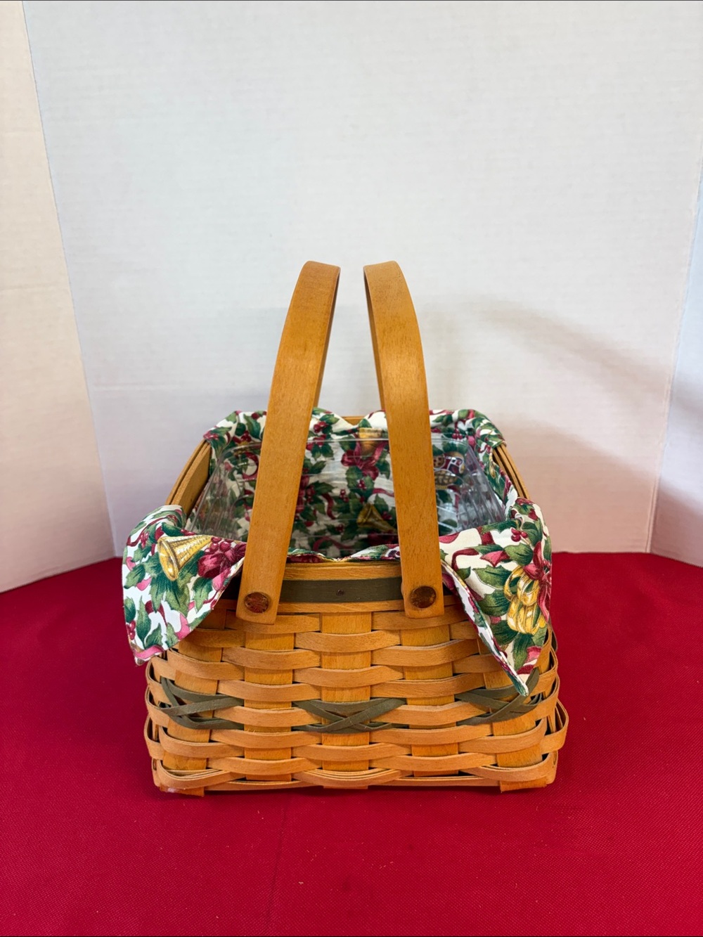 Longaberger 2000 Christmas Collection Deck The Halls Basket/liner/protect no lid - Picture 2 of 9